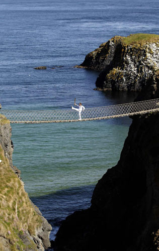 Olympic torch spotlights Northern Ireland coast