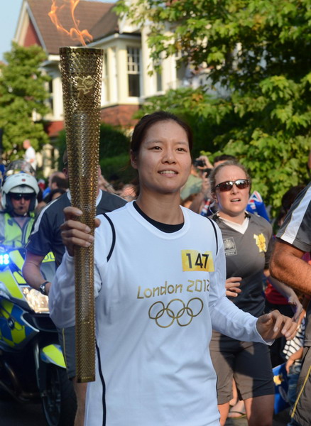 Olympic torch relay continues in London