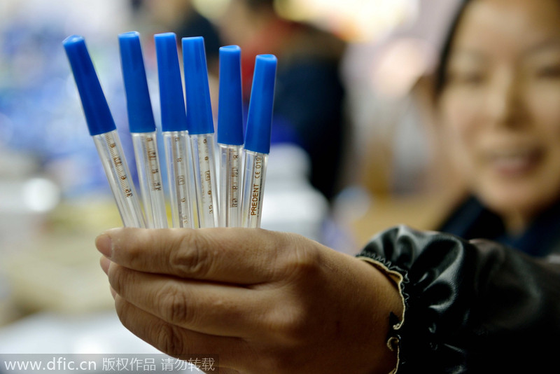 The craft of mercury-in-glass thermometers in China