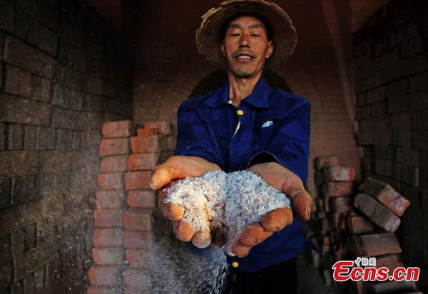 Traditional way of baking bricks in Hubei continues