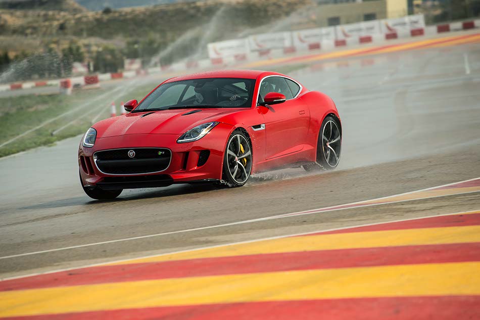 Jaguar F-Type Coupe on track