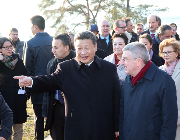 President Xi visits Olympic Museum in Lausanne