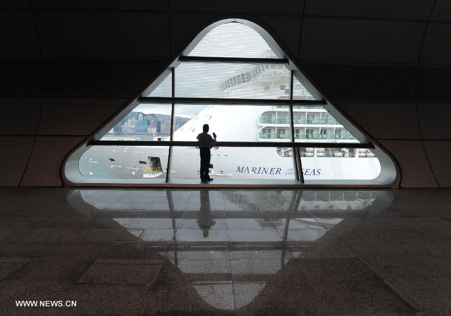 HK's new cruise terminal receives luxury liner