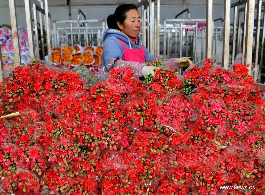 Fresh flowers ready for double festival