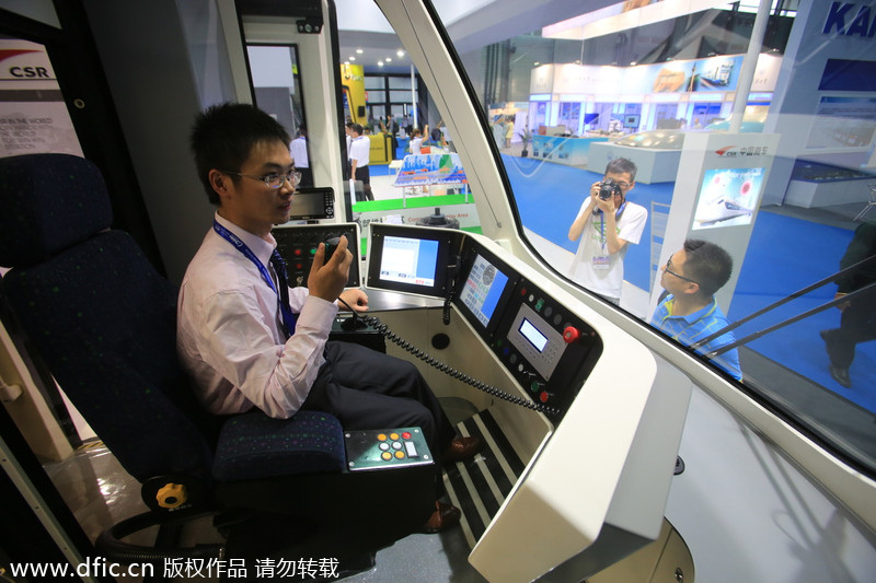 Amazing trains on display in Shanghai