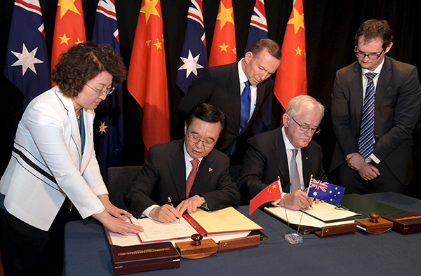 China, Australia sign free trade agreement