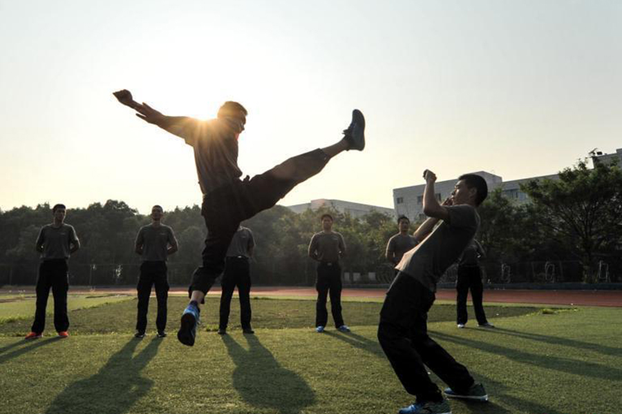 Kickboxing and throwing punches: Welcome to flight security training