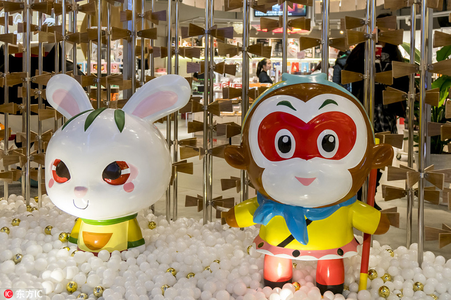 First Chinese cartoon characters theme shop opens in Shanghai