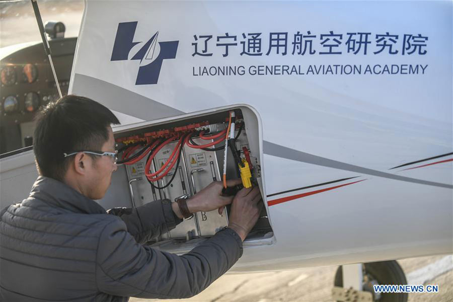 China's 1st electric plane makes maiden flight