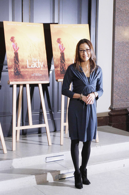 Michelle Yeoh promotes 'The Lady'