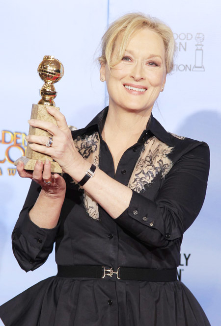 Meryl Streep gets Golden Globe award