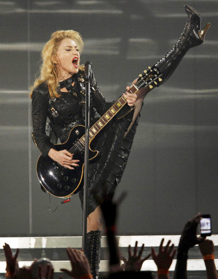 Madonna performs MDNA world tour