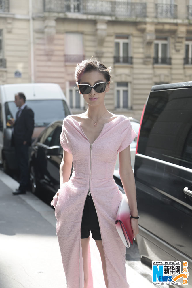 Angelababy appears at Paris Fashion Week