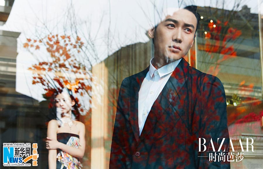 Actor Lu Yi poses for BAZAAR