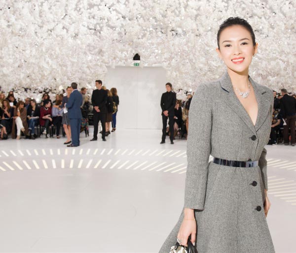 Graceful Zhang Ziyi attends Dior show