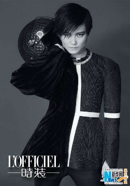 Singer Li Yuchun poses for fashion magazine