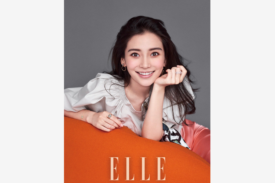 Angelababy poses for 'ELLE' magazine