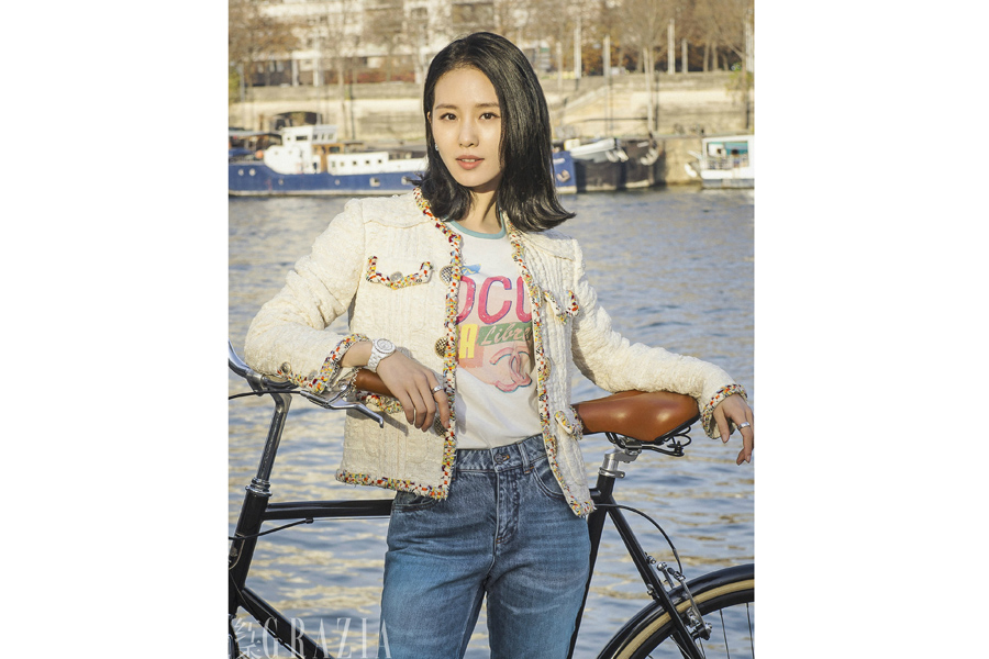 Actress Liu Shishi poses for fashion magazine