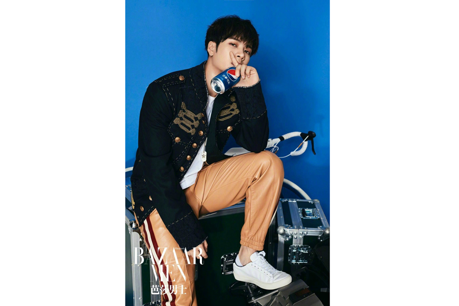 HK singer Jackson Wang poses for fashion magazine