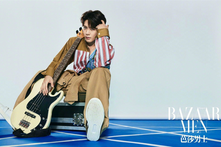 HK singer Jackson Wang poses for fashion magazine