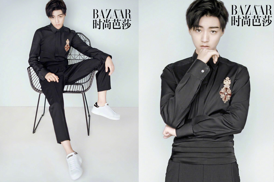 Teen actor Wang Junkai poses for fashion magazine