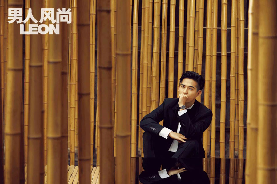 Actor Vic Chou poses for the fashion magazine