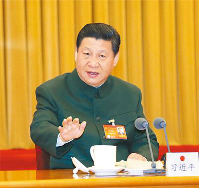 In photos: What Xi said to NPC in the past three years