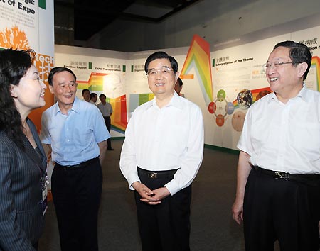 Hu calls for sound preparations for 2010 Expo