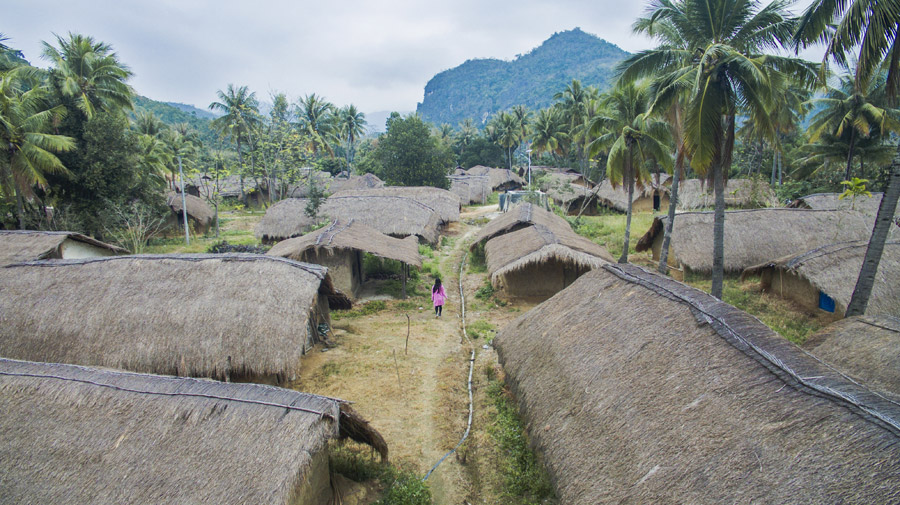 Baicha village in Dongfang city, Hainan