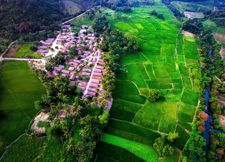 Baicha village in Dongfang city, Hainan