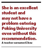 Girl, 14, on fast track to Peking University