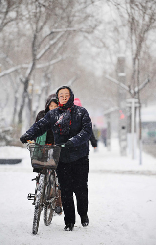 Heavy snow hits NE China