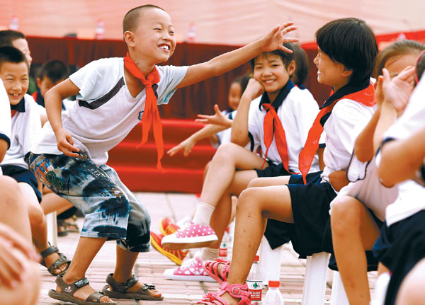 Back to school after Beijing flood