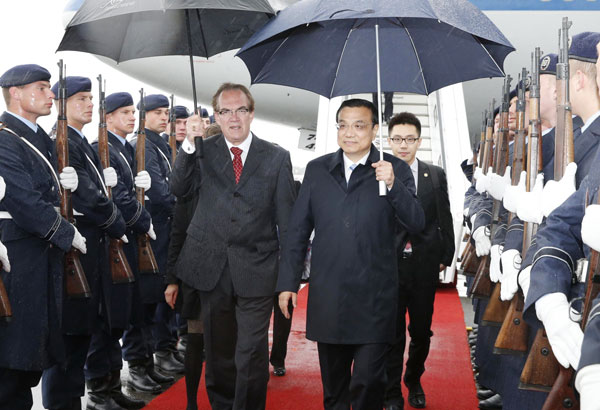 Chinese premier arrives in Germany for official visit