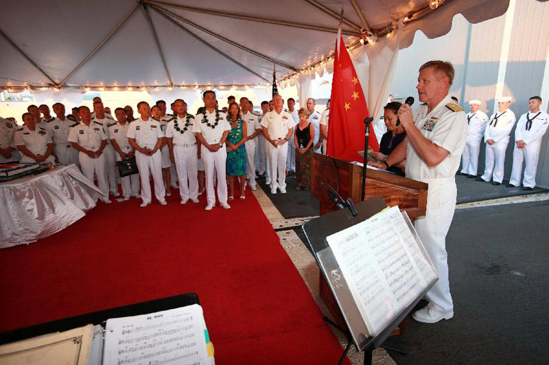 Chinese fleet visits Pearl Harbor in Hawaii