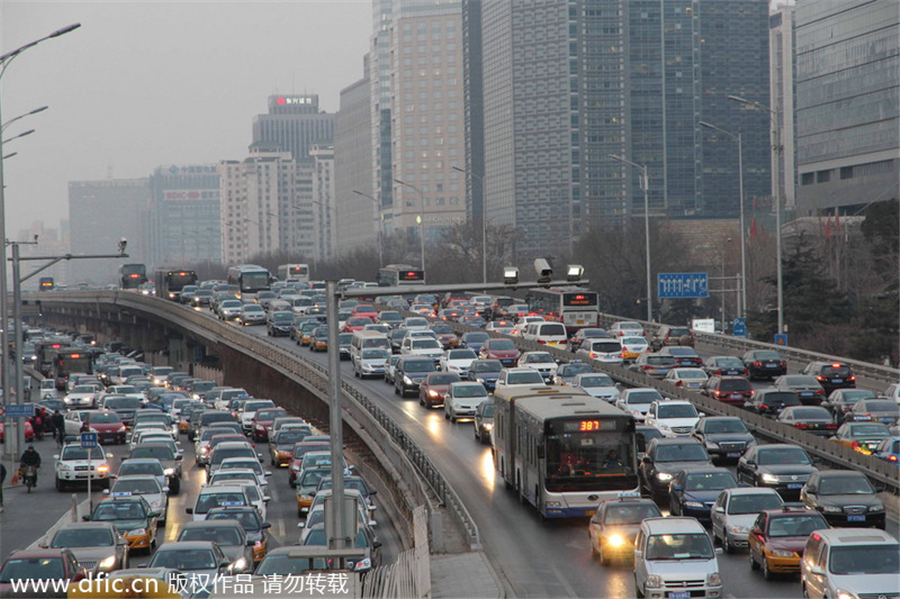 Working Sunday creates more traffic in Beijing