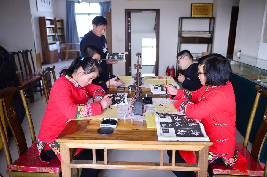 Students attend class at Yuzhang Academy in China's Nanchang