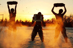 Soldiers undergo ski training in snow-covered NE China