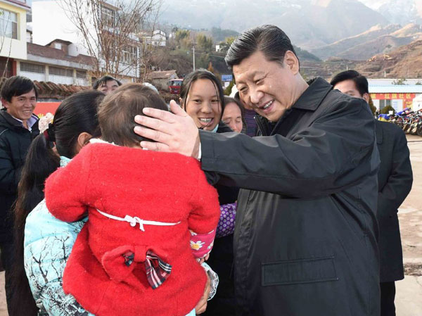 Xi checks up on quake victims