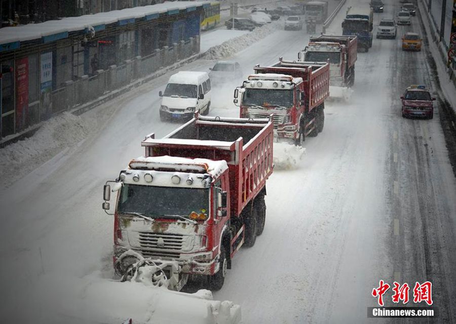 Snowfall hits China's Urumqi