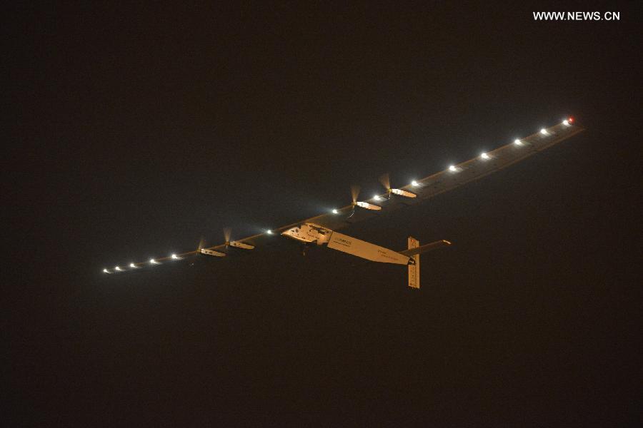 Solar plane departs from China to Hawaii