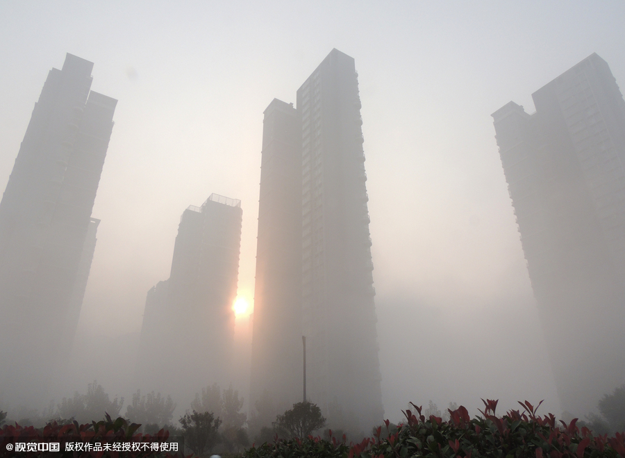 Smog, haze envelops many Chinese cities