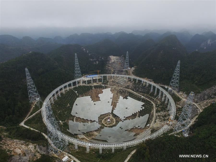 Construction of China's mega radio telescope enters final stage