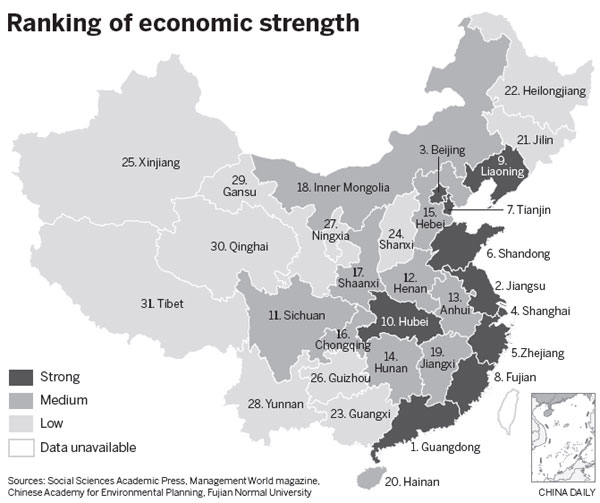 Blue book reveals unbalanced regional growth