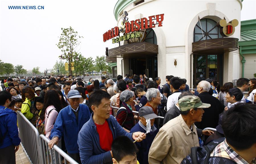 Shops of Disney Resort attract visitors in Shanghai