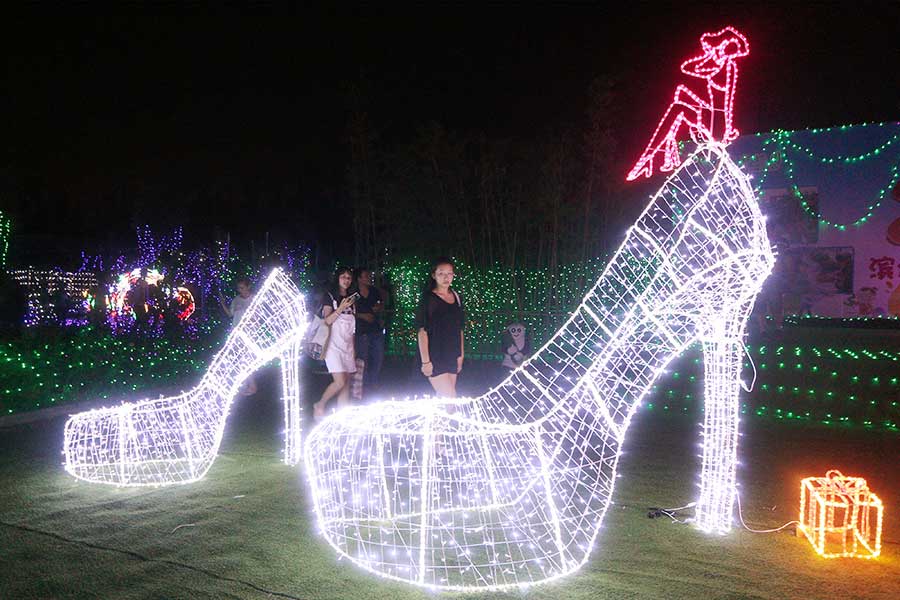 Millions of LED lights shine in E China