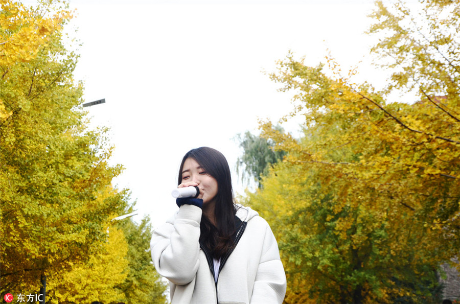 Gingko trees add color to Long March commemoration