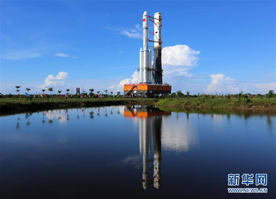 Long March-7 being assembled, to transport Tianzhou-1