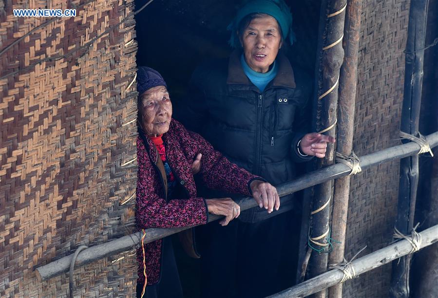 102-year-old woman with her happy life in Yunnan