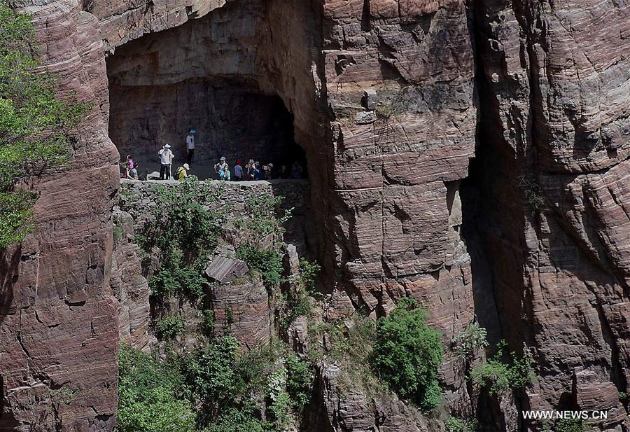 Miraculous road at Guoliang cliff corridor in Henan